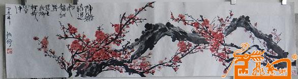 国画梅花《虬龙》